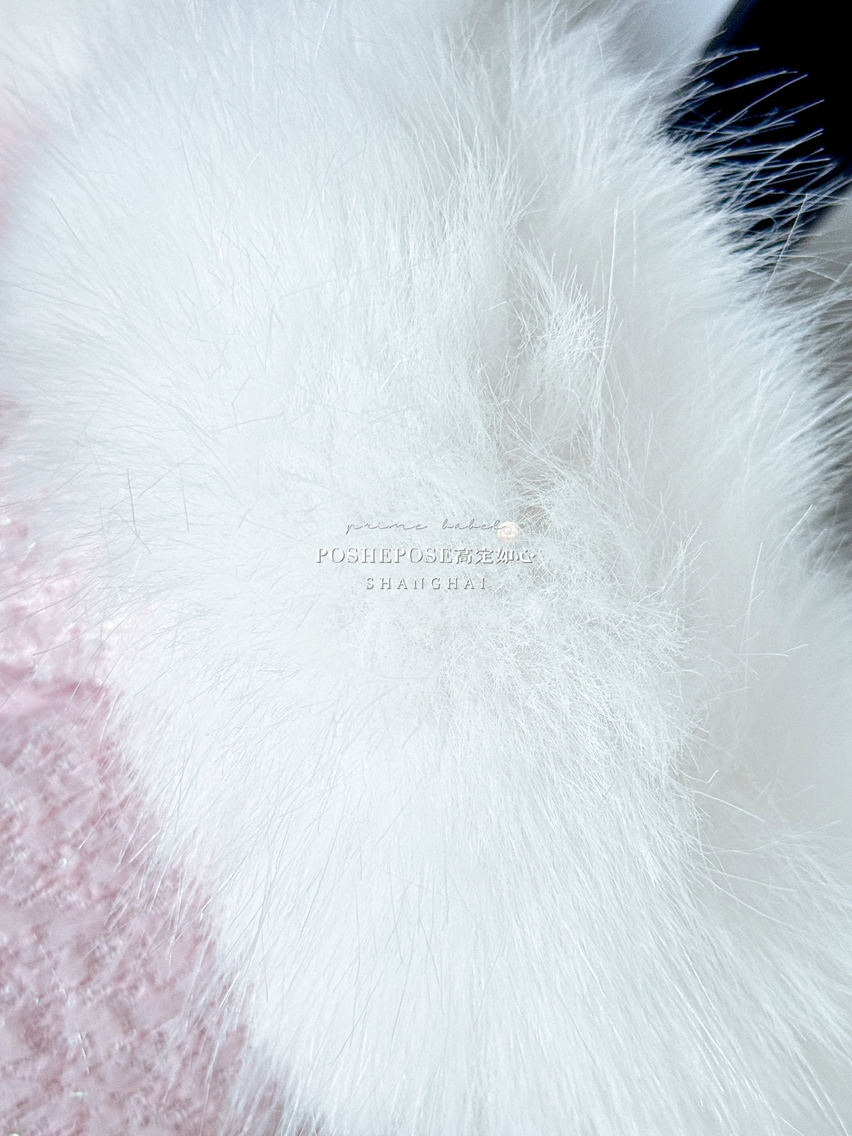 Christmas Lolita Winter Dress with Faux Fur Cape — Milk Pink Bow Princess Snow Dress