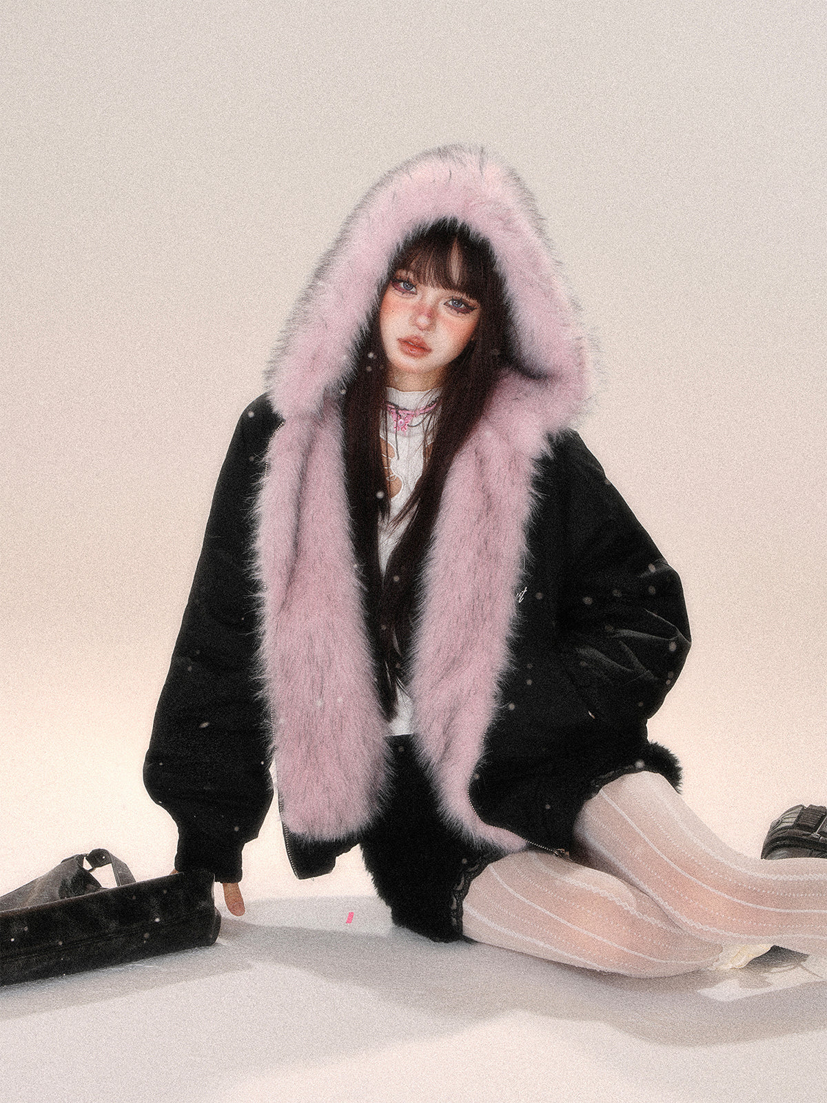 Faux Fur Hooded Reversible Cotton Jacket – Winter Warm Oversized Coat