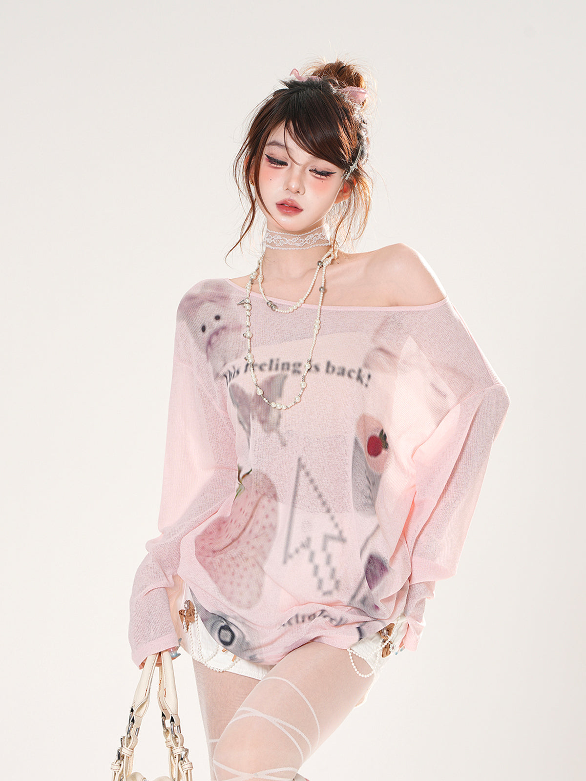 Sheer Mesh Sun Protection Top – Lightweight Loose Cover-Up