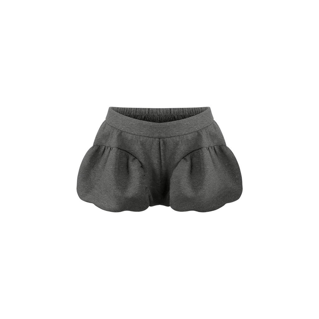 【Daily Series】Galaxy Angel Glitter Set – Gray Sparkle Hoodie + Shorts