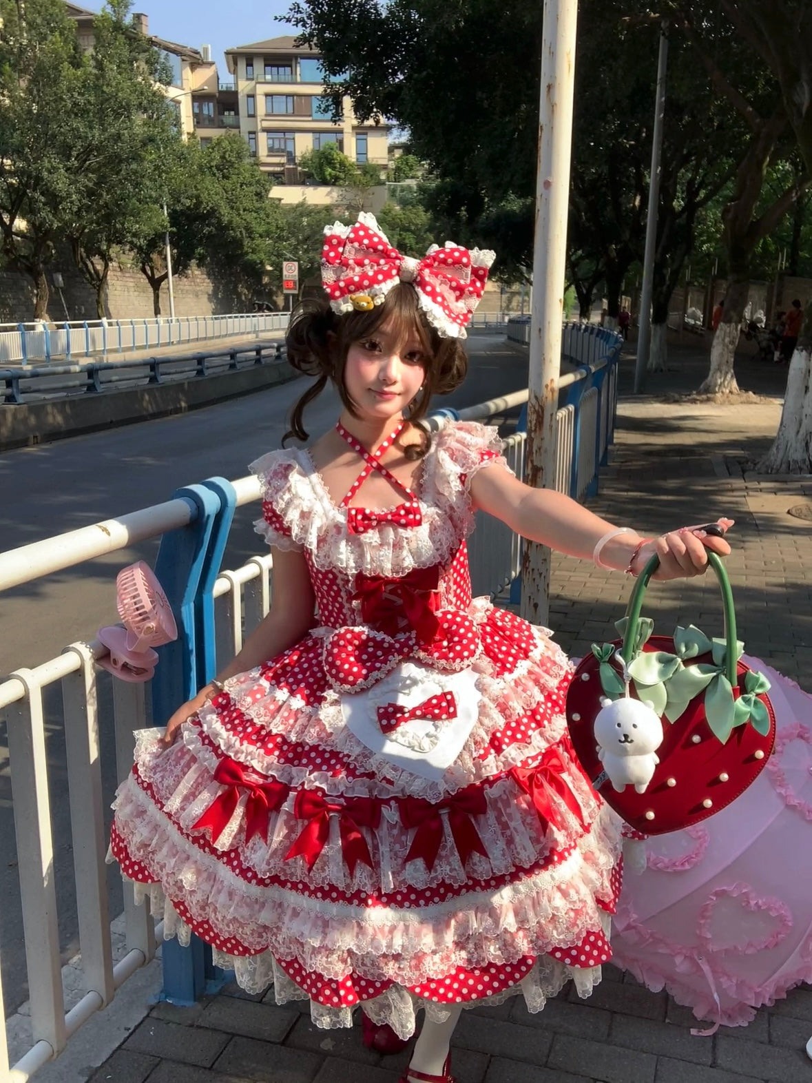 Cute Doll-Style Polka Dot Cotton OP | Sweet Lolita Dress