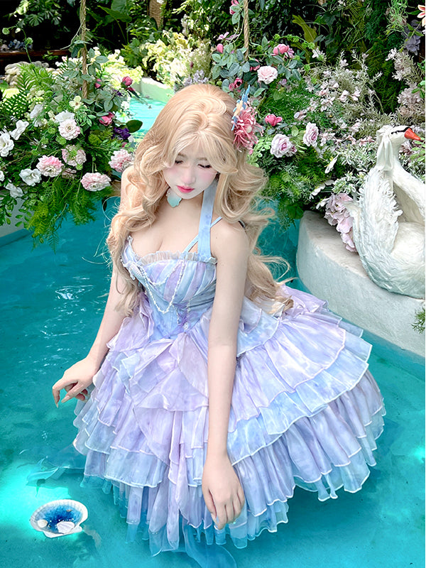 Starlight Mermaid | Mermaid-Themed Lolita Dress | Romantic Princess Beach JSK
