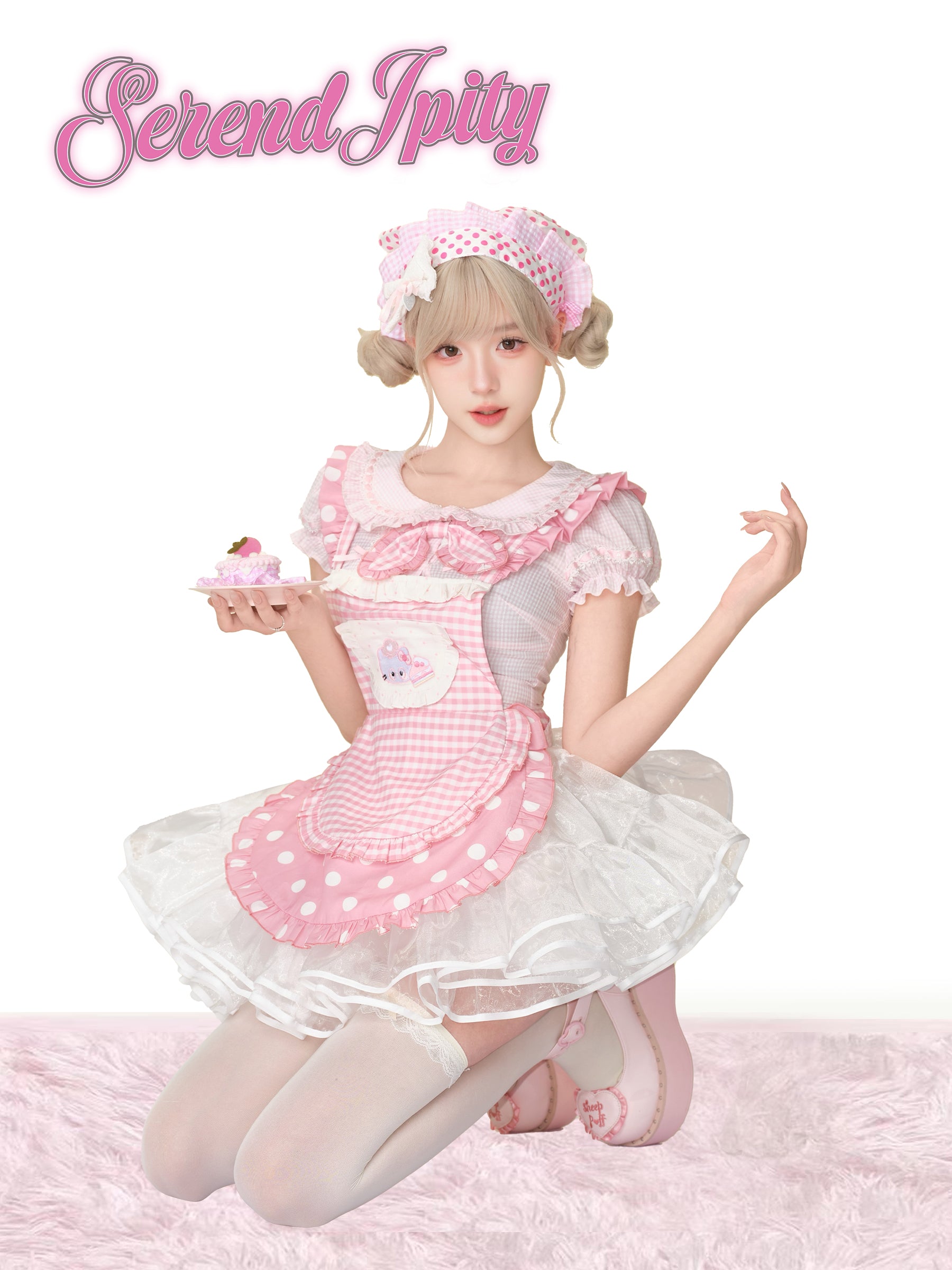Pastel Kawaii Maid-Style Outfit · Dreamy Lolita-Inspired Design-Sweet Dream Chef Set