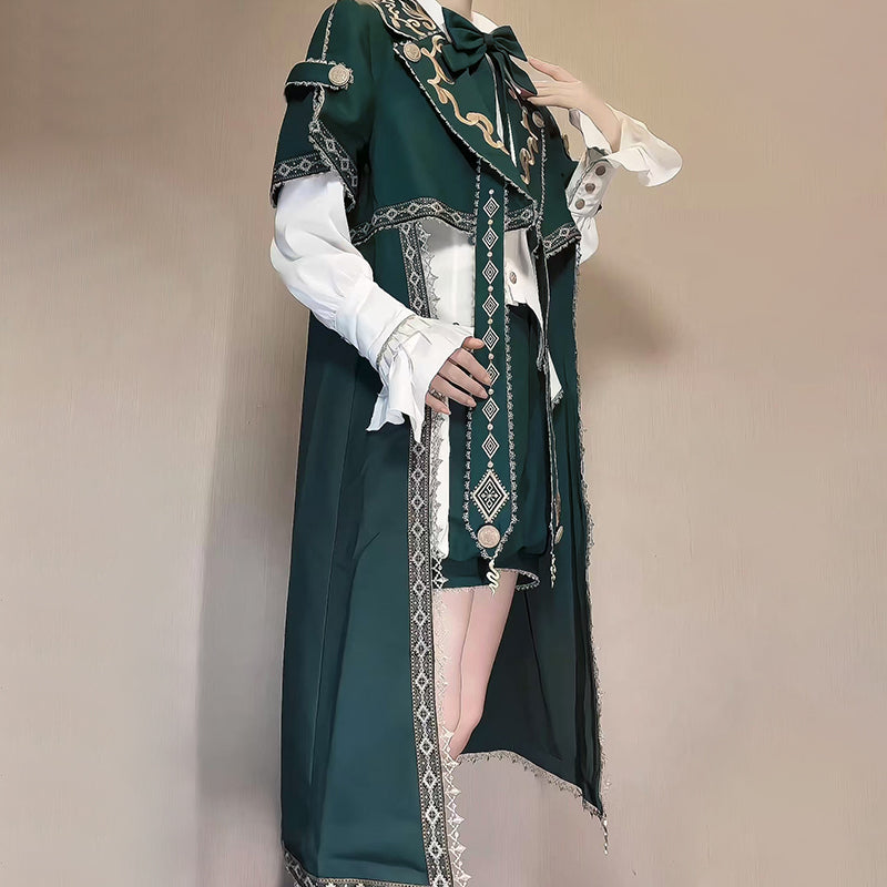 Divine Authority Ouji Lolita Prince Set – Gothic Military Cape & Aristocrat Outfit for Autumn