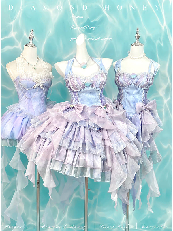 Starlight Mermaid | Mermaid-Themed Lolita Dress | Romantic Princess Beach JSK