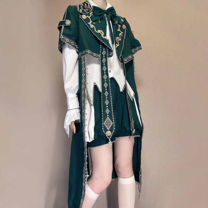 Divine Authority Ouji Lolita Prince Set – Gothic Military Cape & Aristocrat Outfit for Autumn