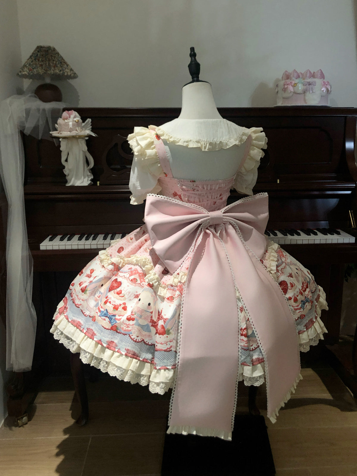 Lolita Dress with Bunny & Cake Print – Sweet Dreamland Original Sweet Lolita JSK