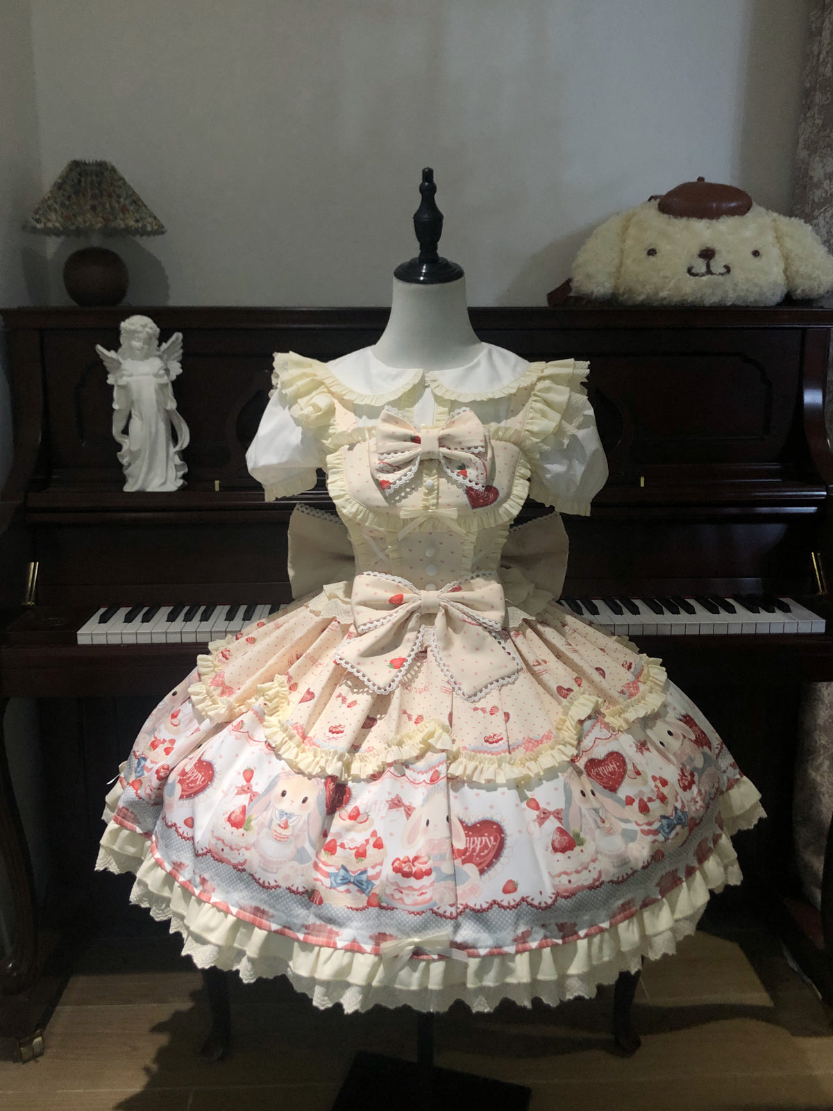 Lolita Dress with Bunny & Cake Print – Sweet Dreamland Original Sweet Lolita JSK