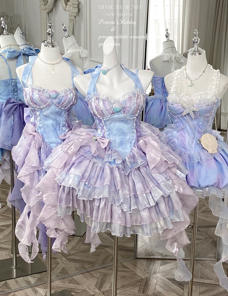 Starlight Mermaid | Mermaid-Themed Lolita Dress | Romantic Princess Beach JSK