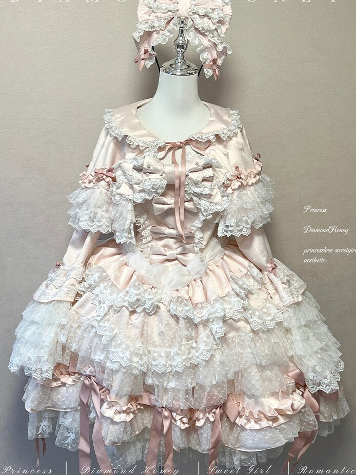 Vintage Princess | Elaborate Doll-Style Lolita Dress with Antique Charm