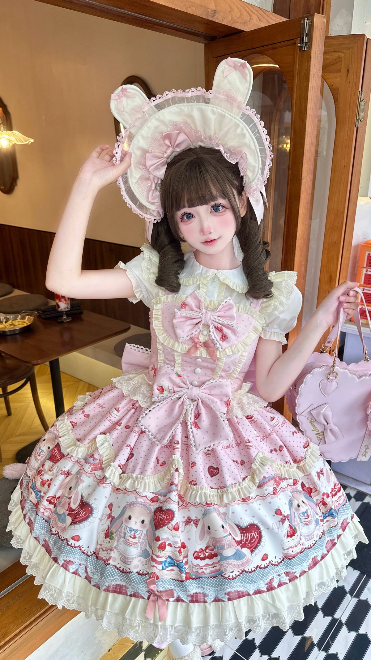 Lolita Dress with Bunny & Cake Print – Sweet Dreamland Original Sweet Lolita JSK