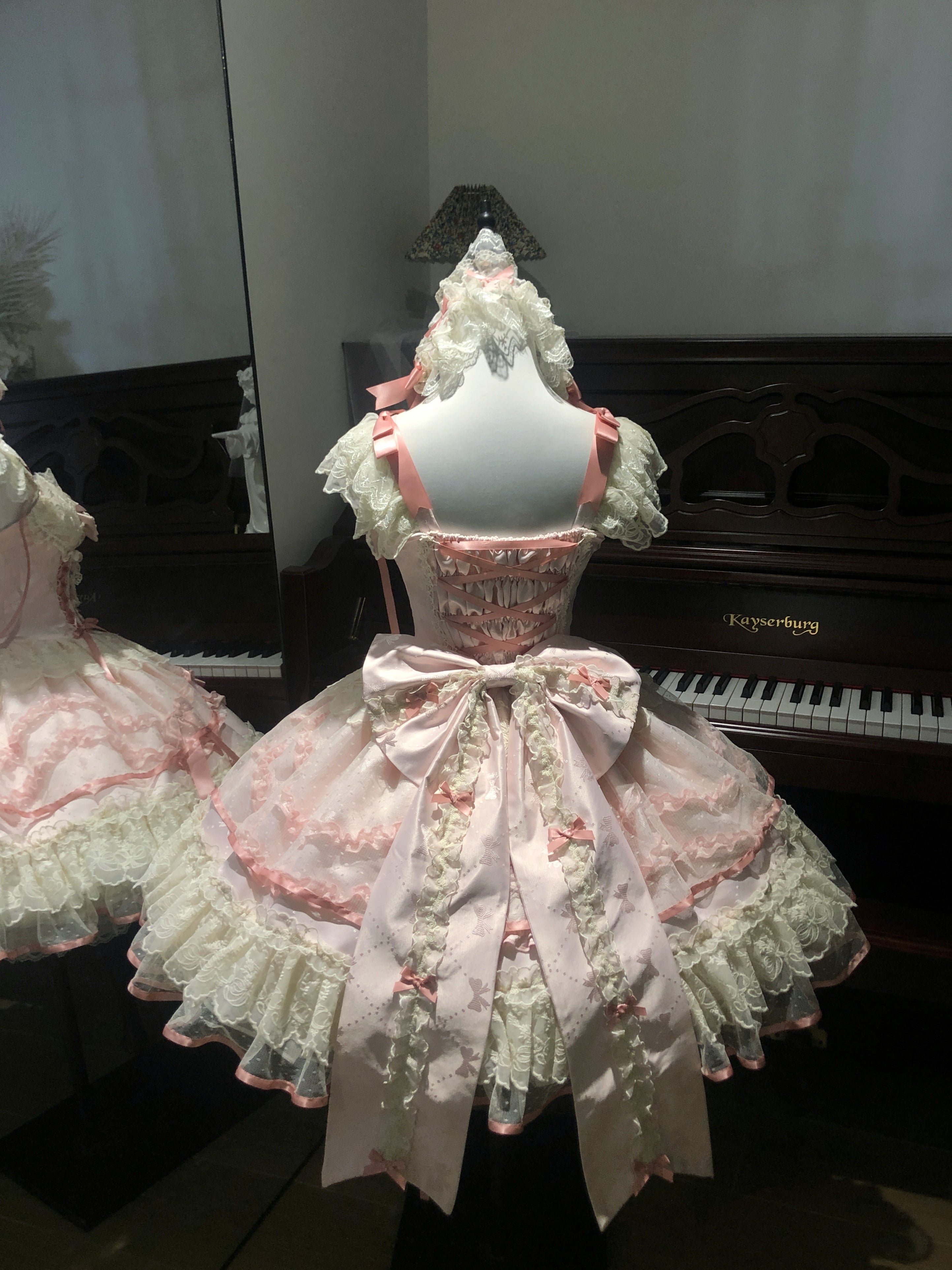 Ballet Dream Lolita JSK – Sweet Layered Cake Dress with Lace & Stretch Waist