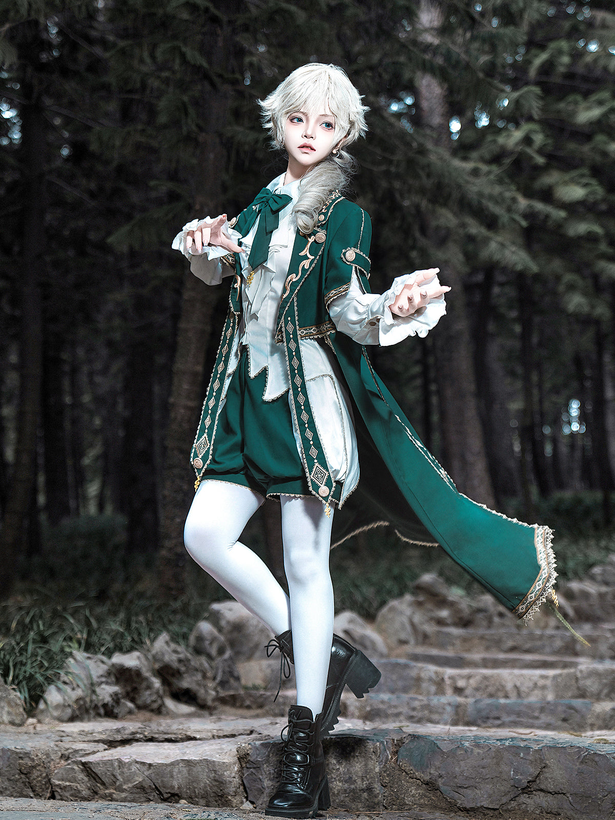 Divine Authority Ouji Lolita Prince Set – Gothic Military Cape & Aristocrat Outfit for Autumn