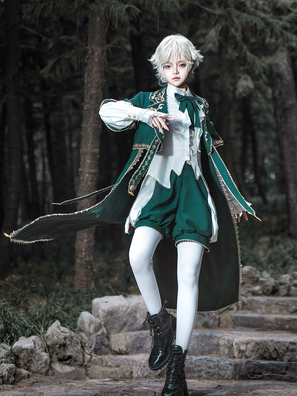Divine Authority Ouji Lolita Prince Set – Gothic Military Cape & Aristocrat Outfit for Autumn