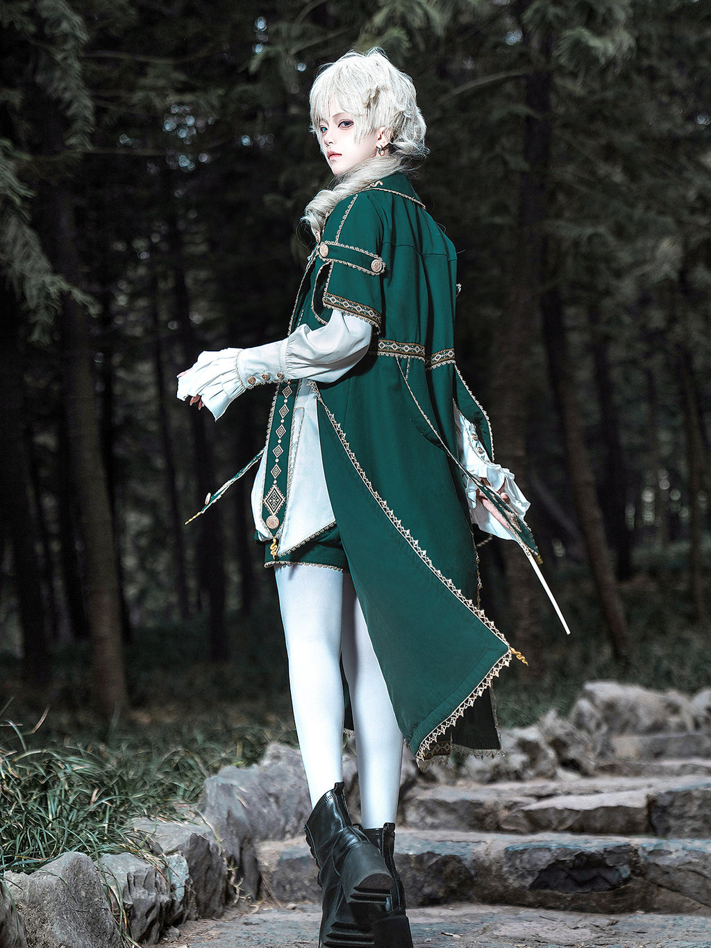 Divine Authority Ouji Lolita Prince Set – Gothic Military Cape & Aristocrat Outfit for Autumn