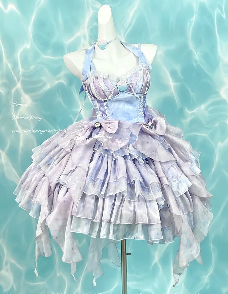 Starlight Mermaid | Mermaid-Themed Lolita Dress | Romantic Princess Beach JSK