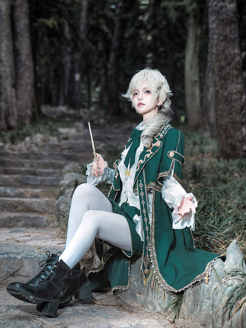 Divine Authority Ouji Lolita Prince Set – Gothic Military Cape & Aristocrat Outfit for Autumn