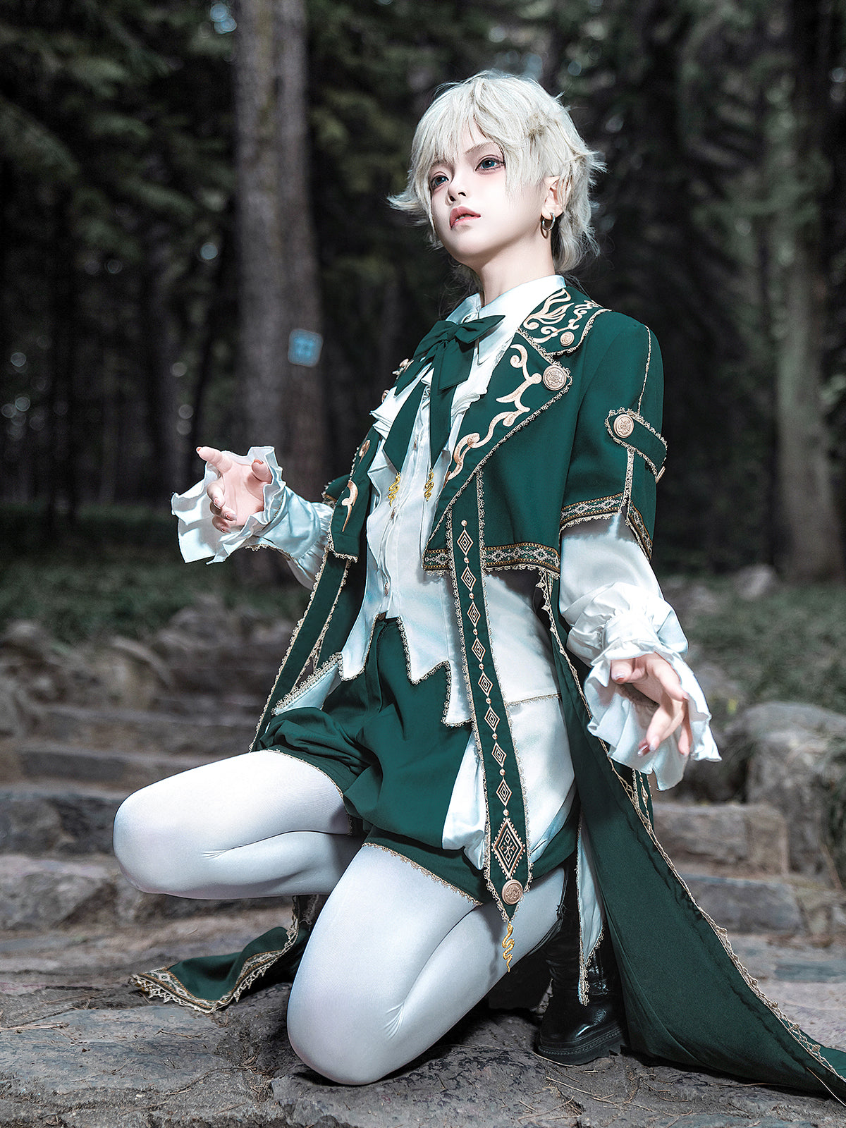 Divine Authority Ouji Lolita Prince Set – Gothic Military Cape & Aristocrat Outfit for Autumn