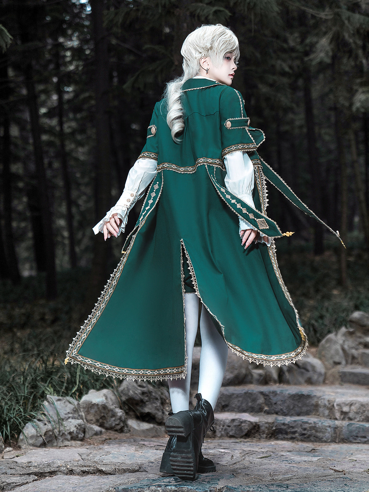 Divine Authority Ouji Lolita Prince Set – Gothic Military Cape & Aristocrat Outfit for Autumn