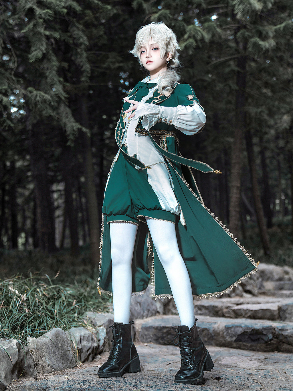 Divine Authority Ouji Lolita Prince Set – Gothic Military Cape & Aristocrat Outfit for Autumn