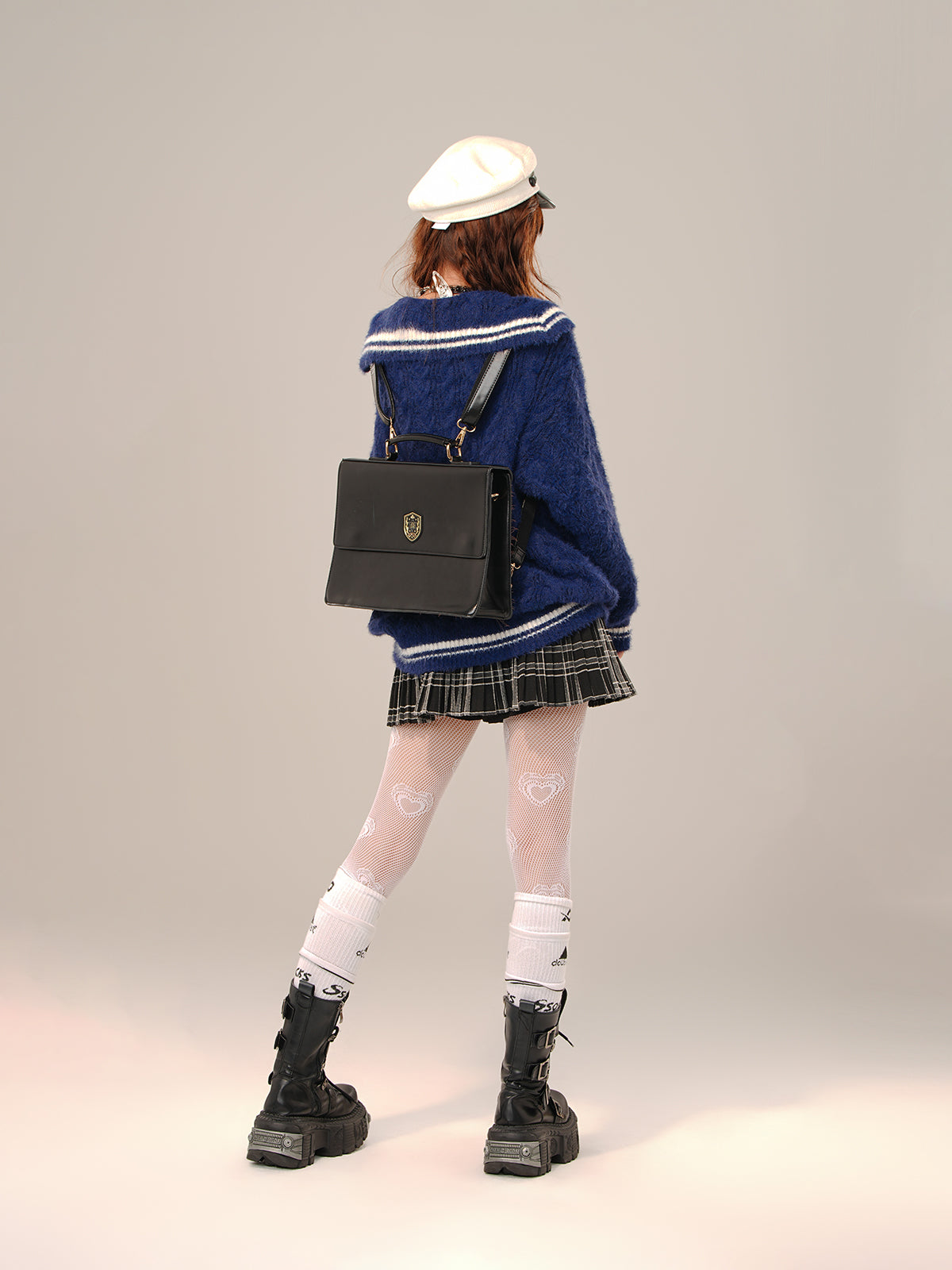 Kawaii Sailor Collar Sweater – Soft Girl Oversized Preppy Knit Top for Fall/Winter