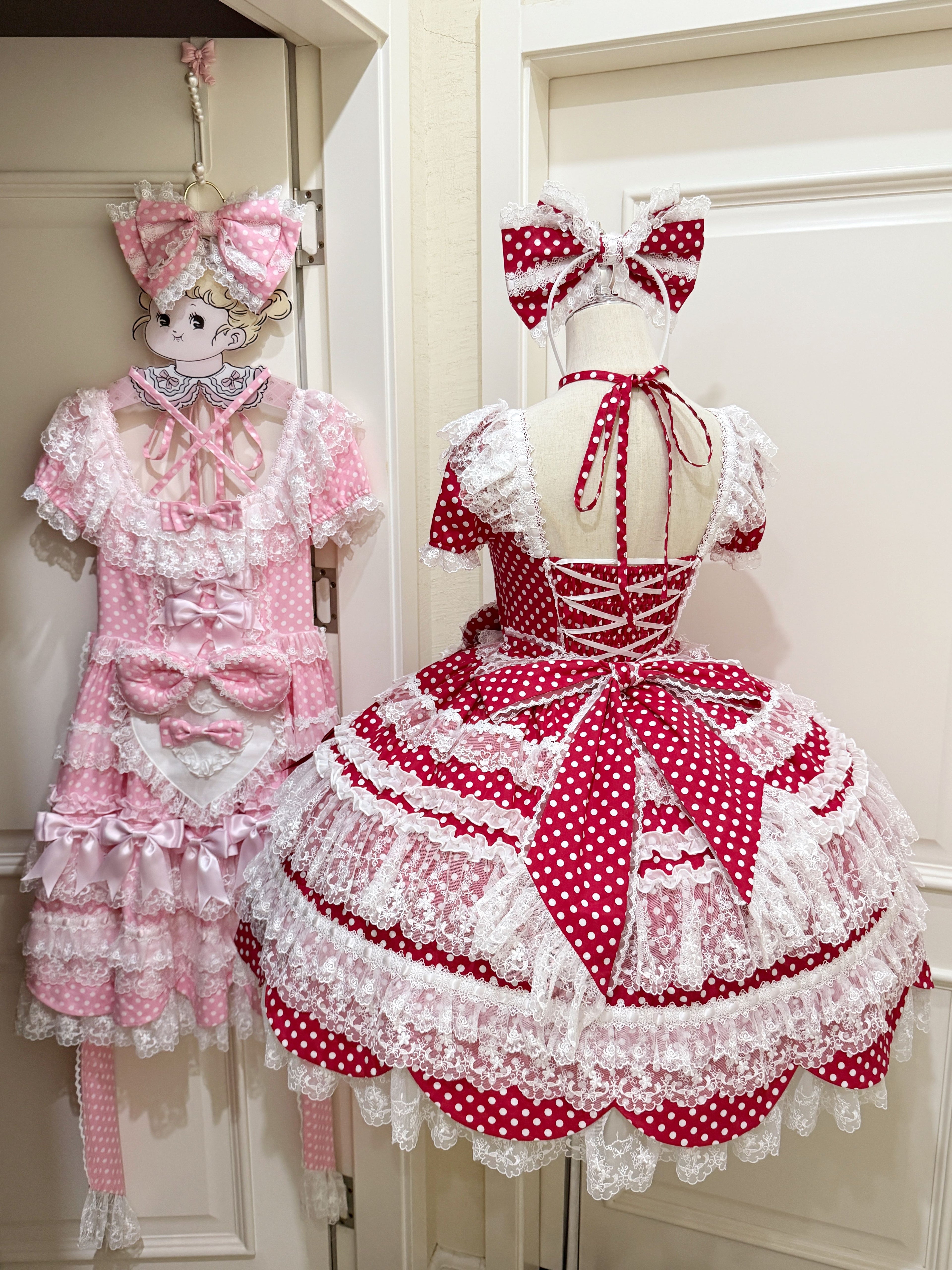Cute Doll-Style Polka Dot Cotton OP | Sweet Lolita Dress