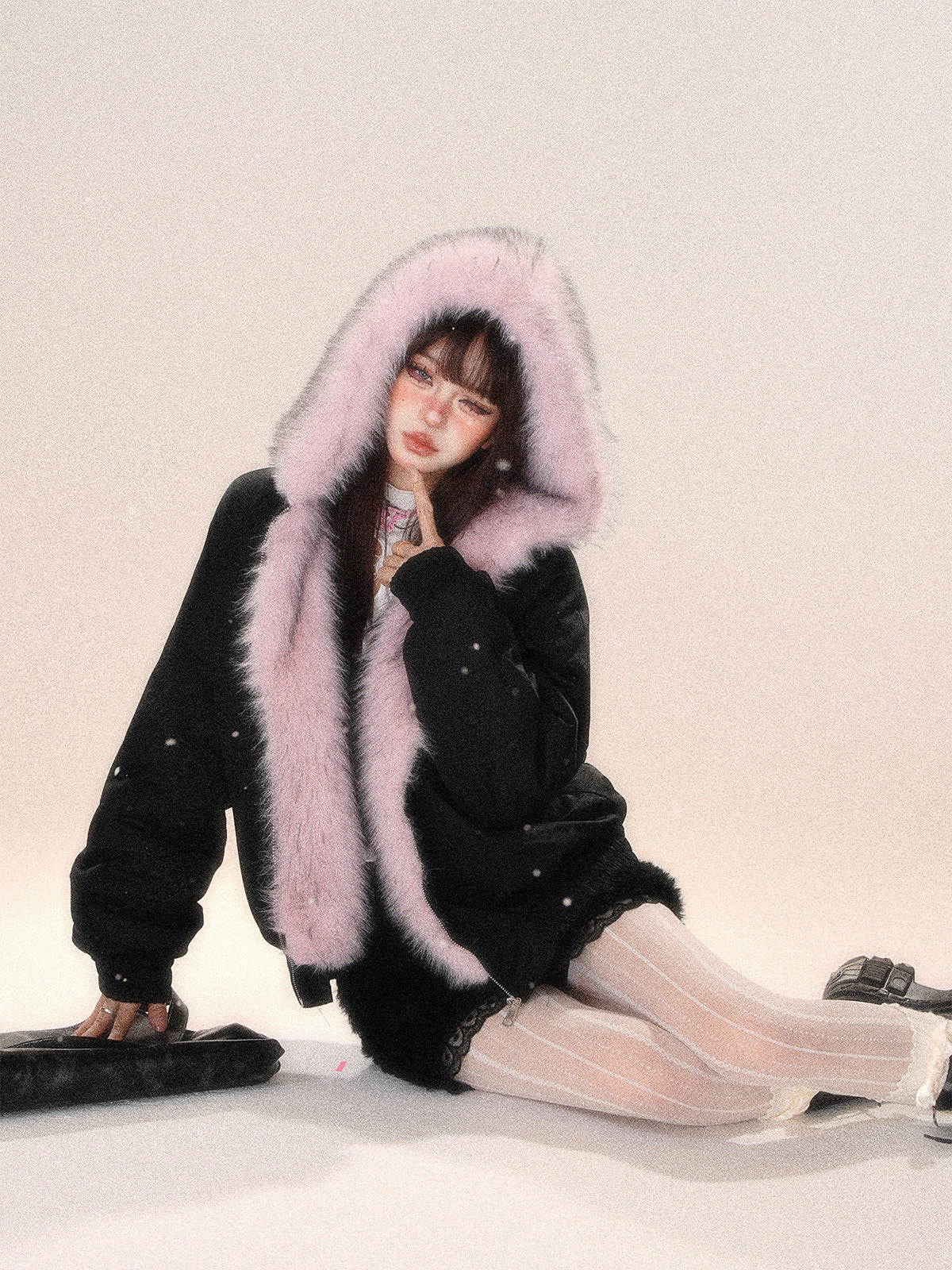 Faux Fur Hooded Reversible Cotton Jacket – Winter Warm Oversized Coat