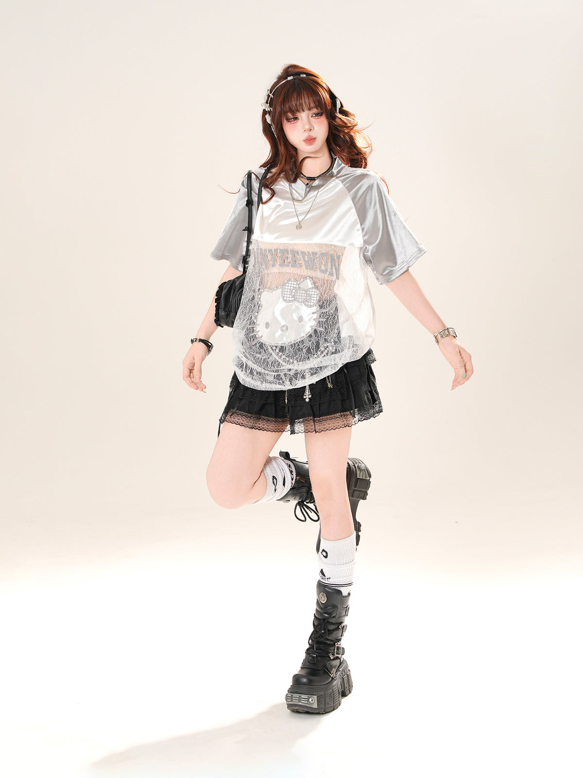 High-Waist Lace Tiered Mini Skirt – A-Line Cake Silhouette