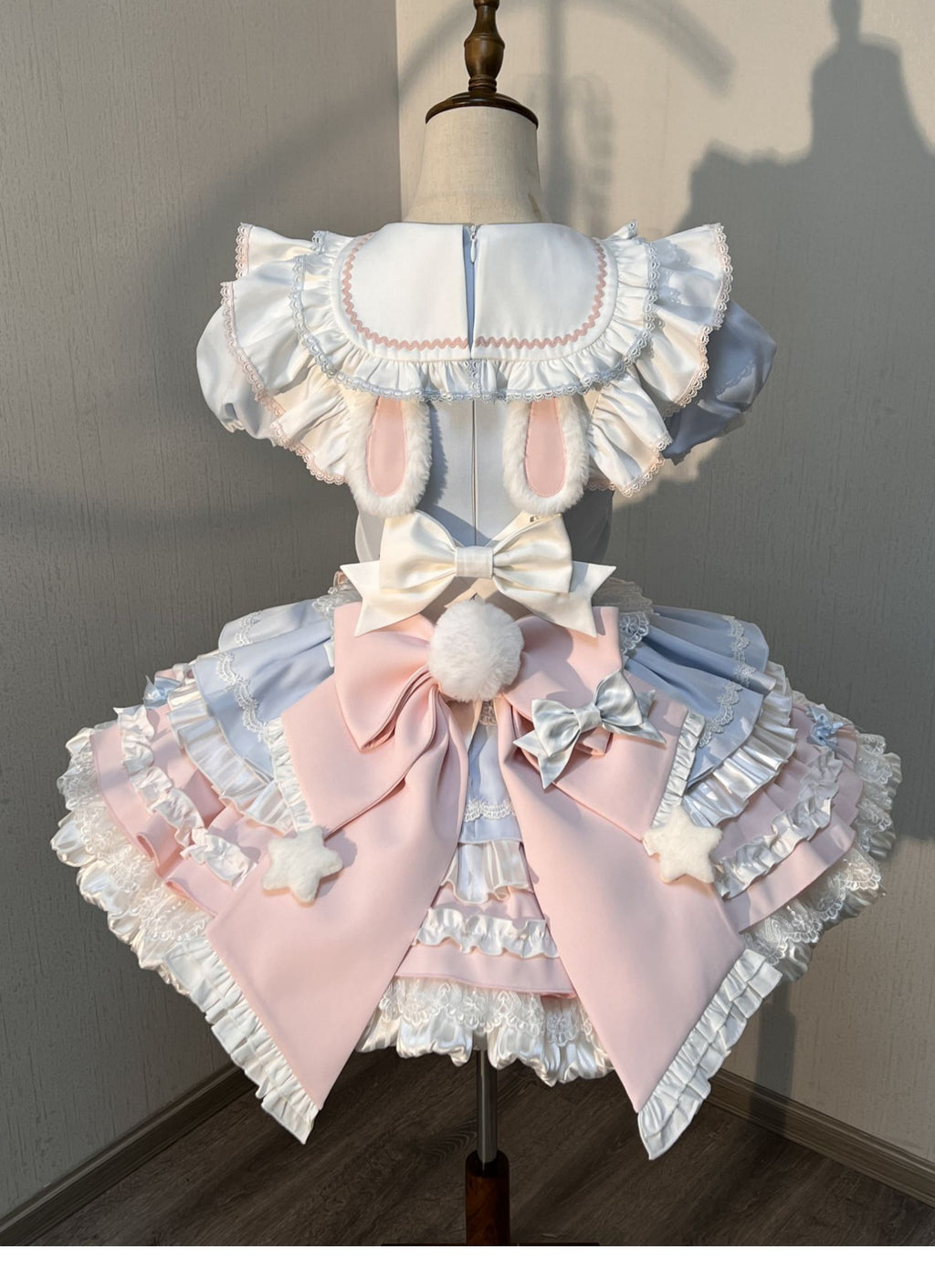 Sweet Bunny Chef Lolita Set – Soft Kawaii OP Dress with Apron
