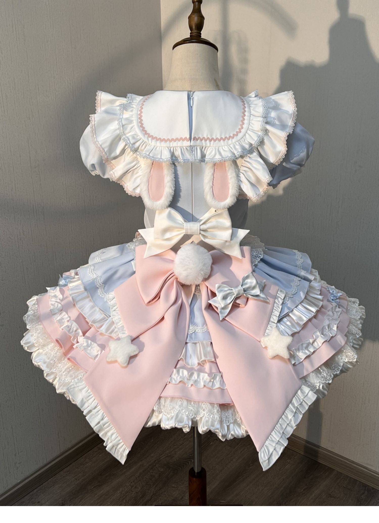 Sweet Bunny Chef Lolita Set – Soft Kawaii OP Dress with Apron