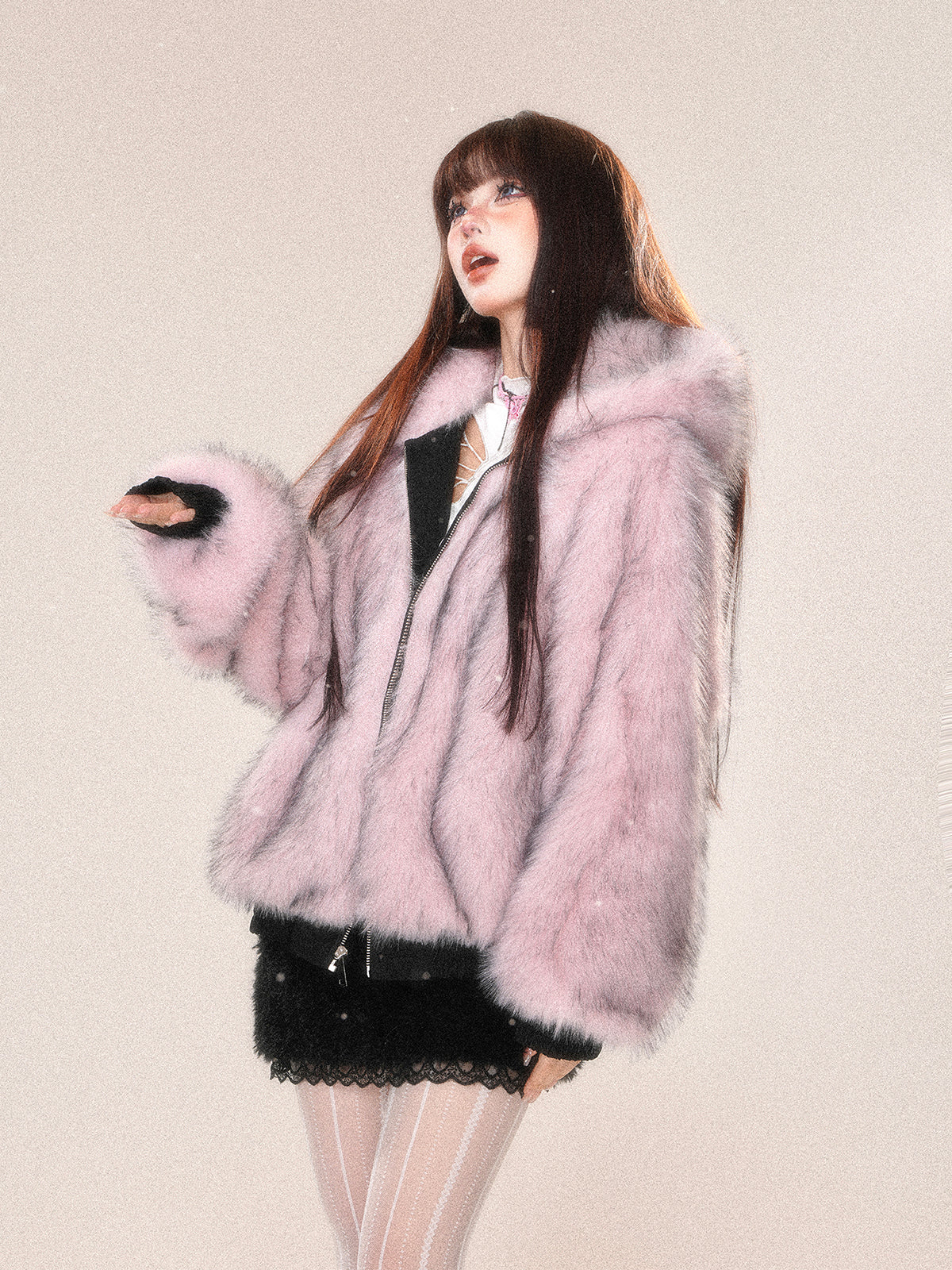 Faux Fur Hooded Reversible Cotton Jacket – Winter Warm Oversized Coat