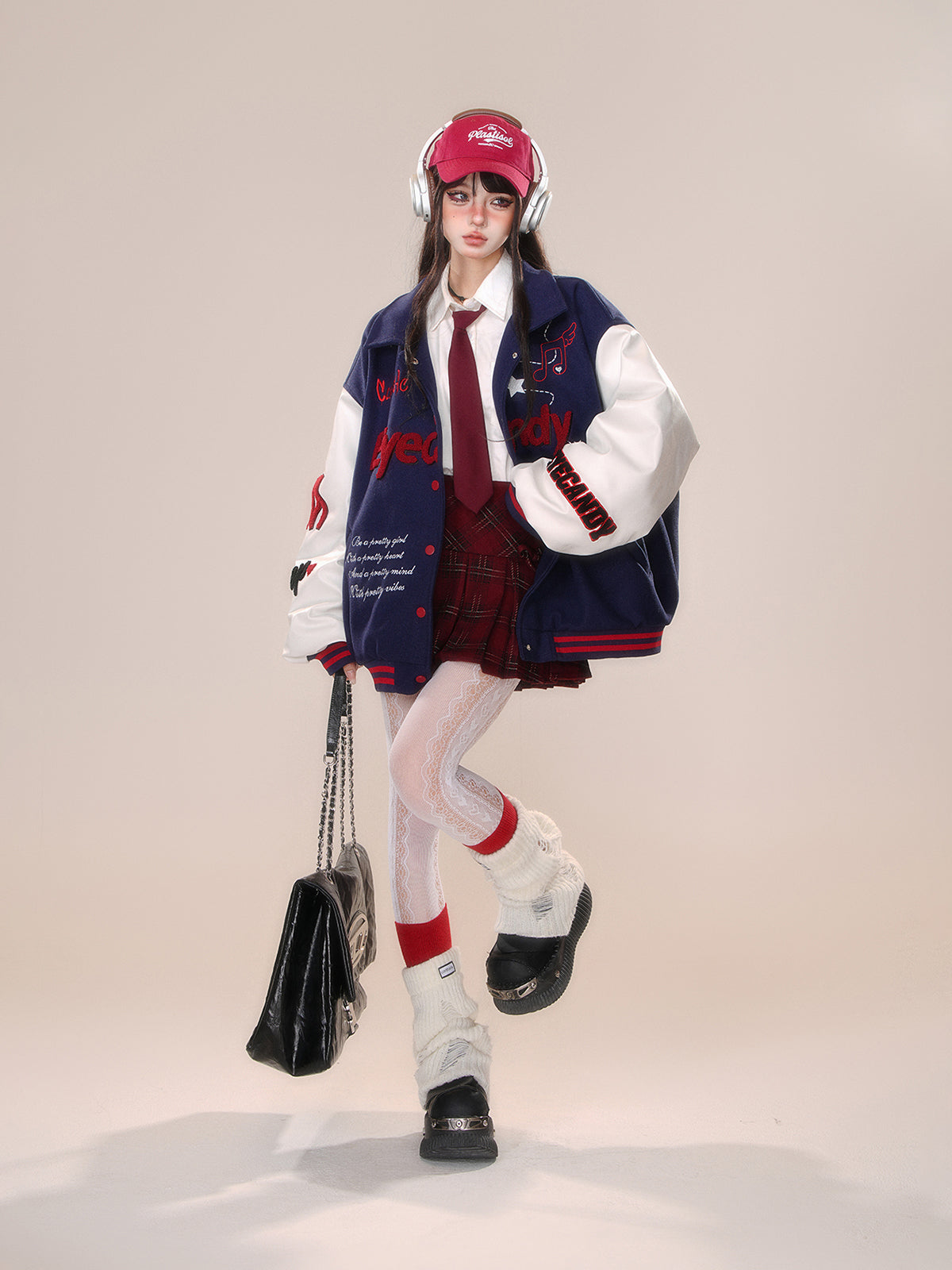 Plaid Pleated Mini Skirt – Winter A-Line Slim Fit Skirt with Detachable Bow