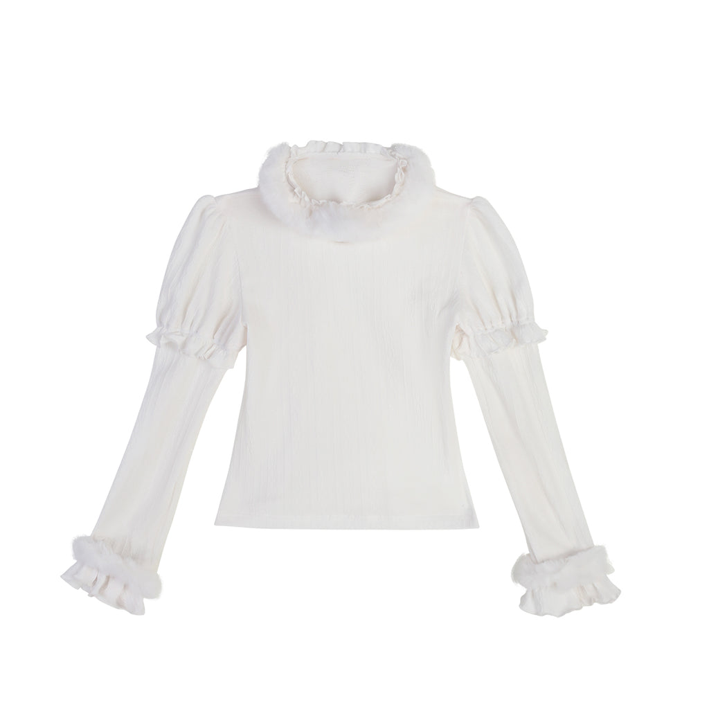 Reindeer Velvet Christmas Lolita Dress Set — Winter JSK with Faux-Fur Trim, Hooded Cape & Golden Bow Details  Festive Holiday Party Dress