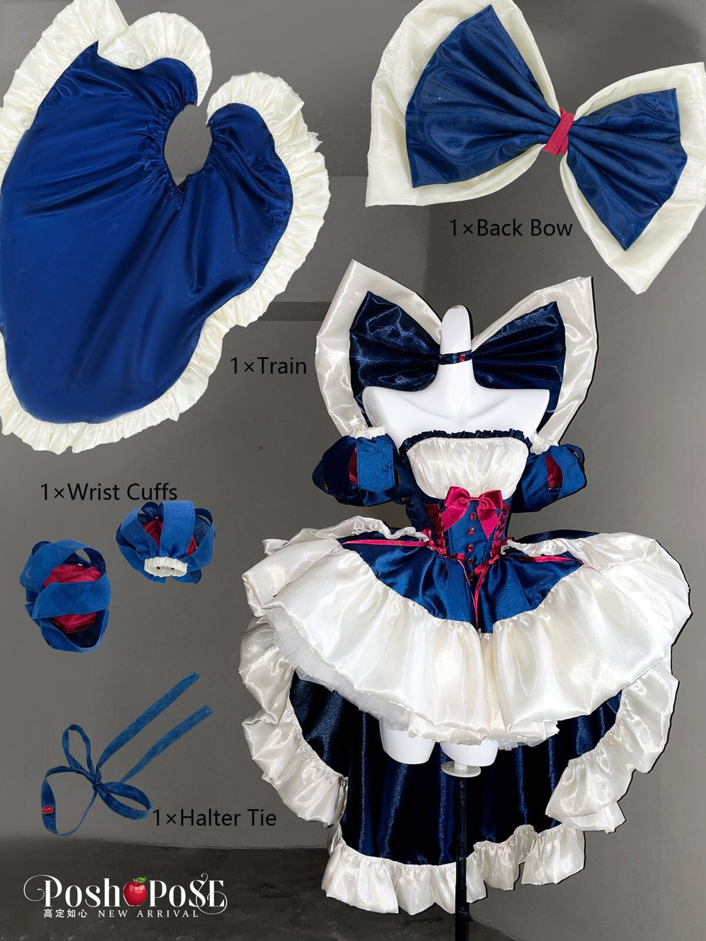 Snow White Inspired Royalcore Lolita Dress— Winter Lolita Christmas Party Prom Dress
